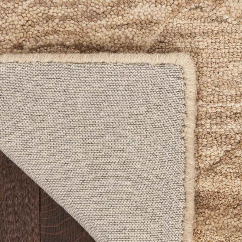 Graceful GRU01 Abstract Wool Runner Rugs by Nourison in Taupe Brown
