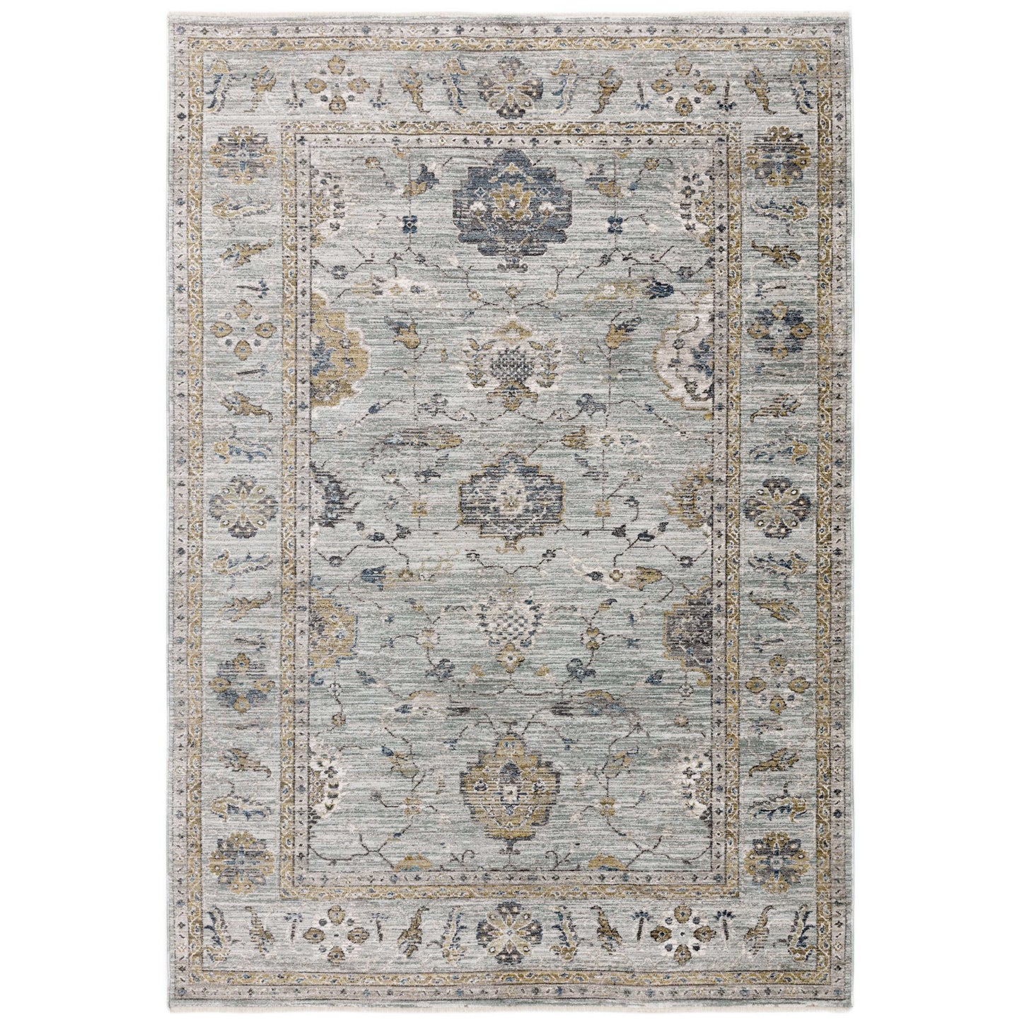 Jasper JA01 Traditional Classic Heritage Rugs in Blue