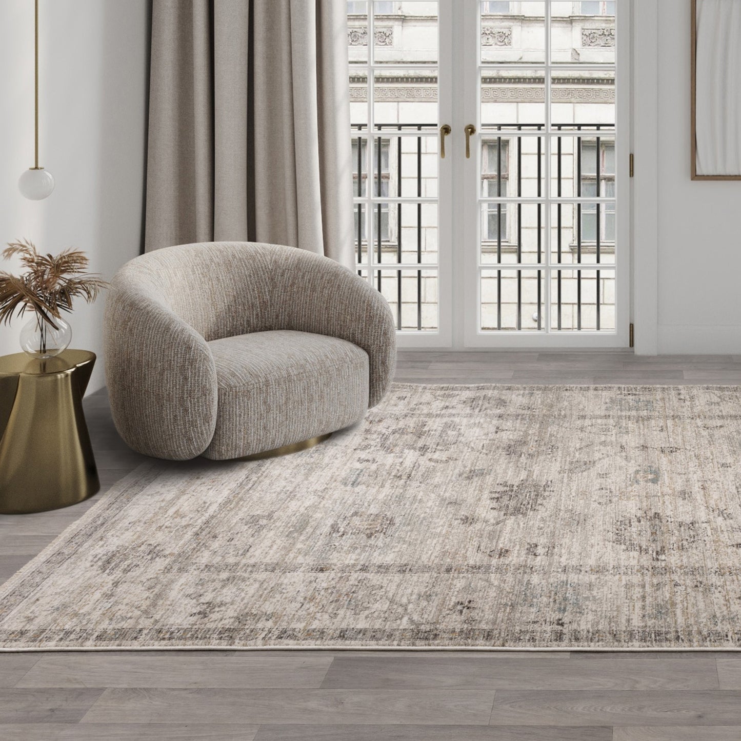 Jasper JA02 Traditional Classic Heritage Rugs in Beige Natural