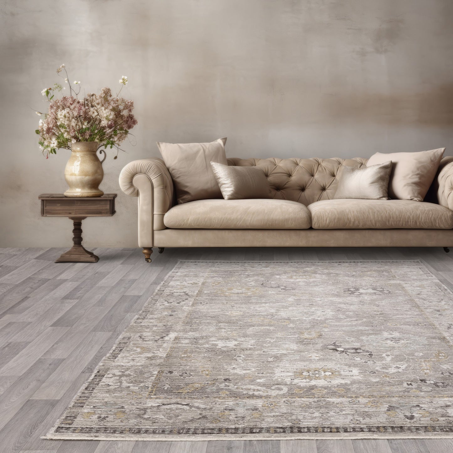Jasper JA03 Traditional Classic Heritage Rugs in Beige Natural