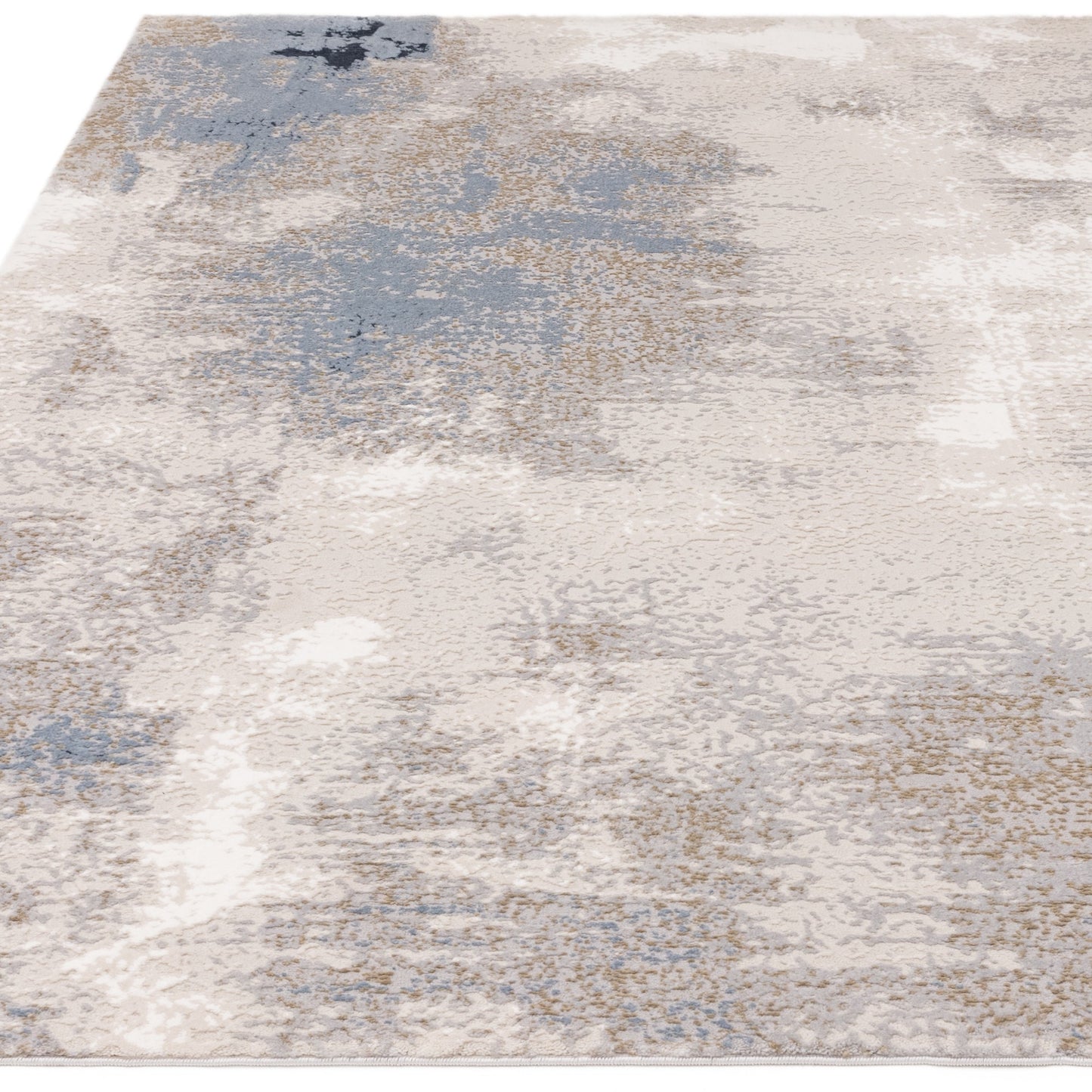 Stellar ST05 Modern Abstract High Shine Rugs in Blue