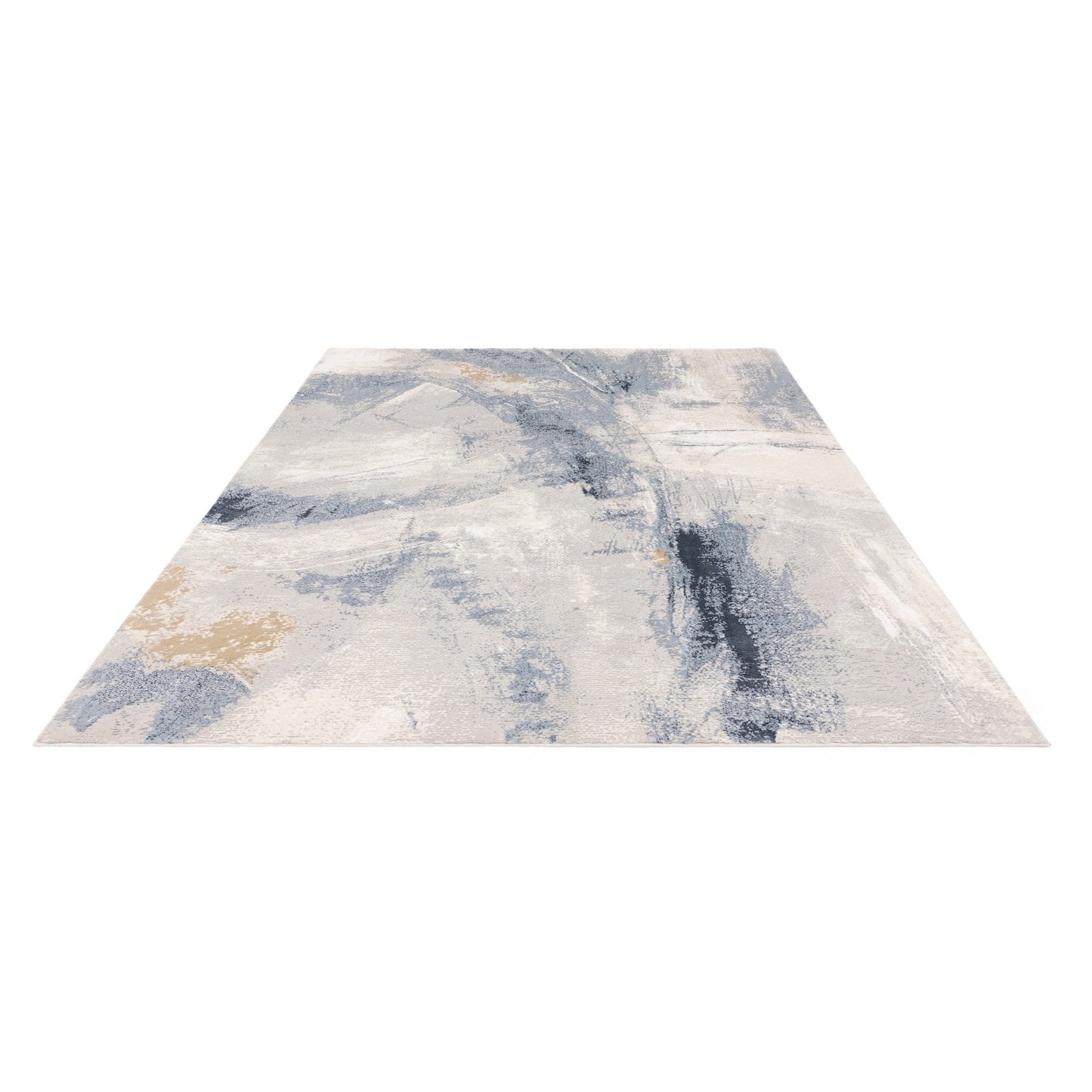 Stellar ST06 Modern Abstract High Shine Rugs in Blue