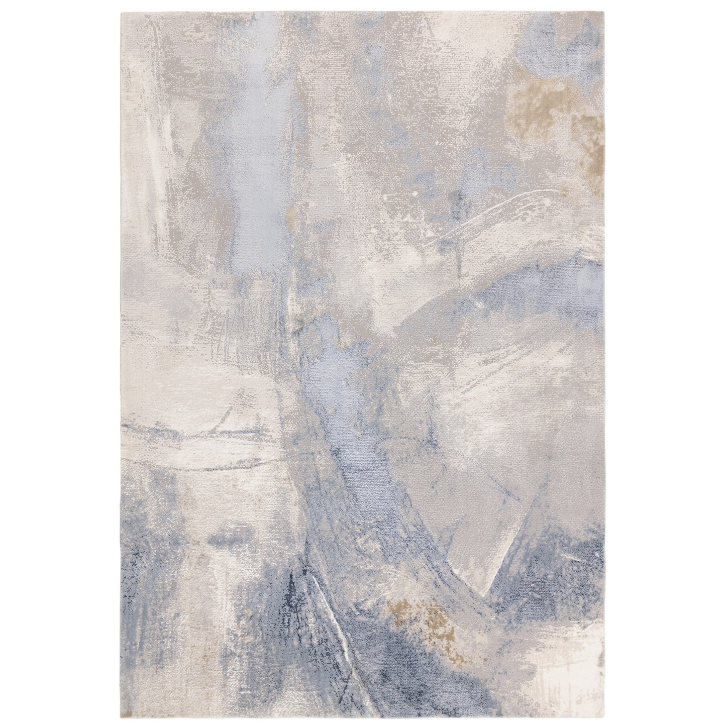 Stellar ST06 Modern Abstract High Shine Rugs in Blue