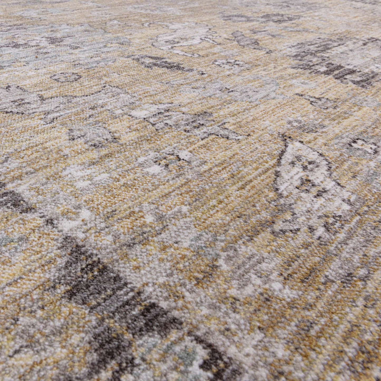 Jasper JA06 Traditional Classic Heritage Runner Rugs in Yellow Gold