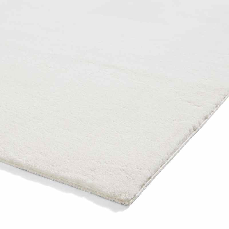 Bay Modern Washable Plain Shaggy Rugs in Ivory White