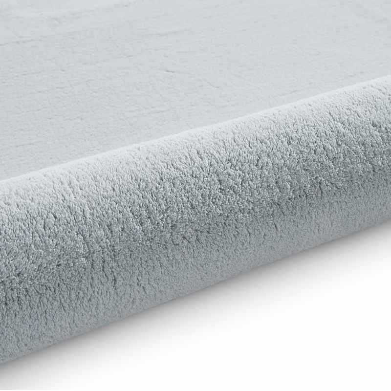 Bay Modern Washable Plain Shaggy Rugs in Light Blue