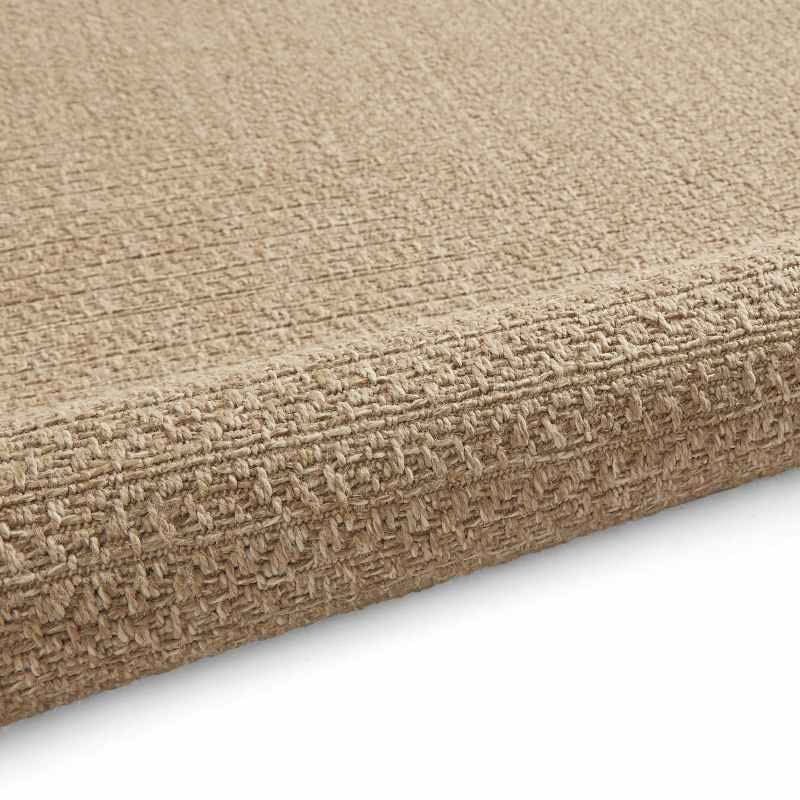 Nomad 5014 Indoor Outdoor Flat Weave Plain Rugs in Brown