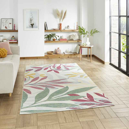 Spectrum E9338 Indoor Outdoor Botanical Rugs in Multi