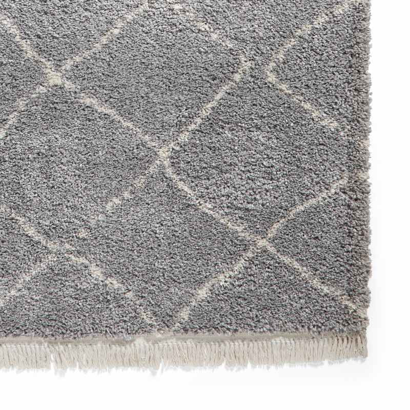Boho 5413 Berber Shaggy Modern Rugs in Grey