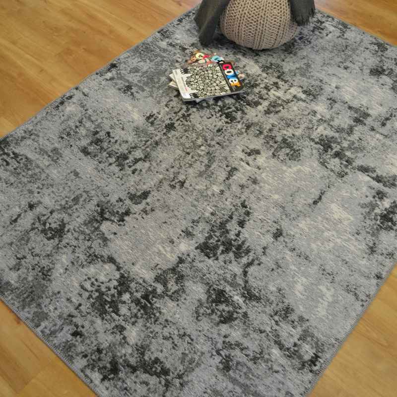 Bruges Abstract Rugs 97003 3006 in Cream Grey Cotton Chenille