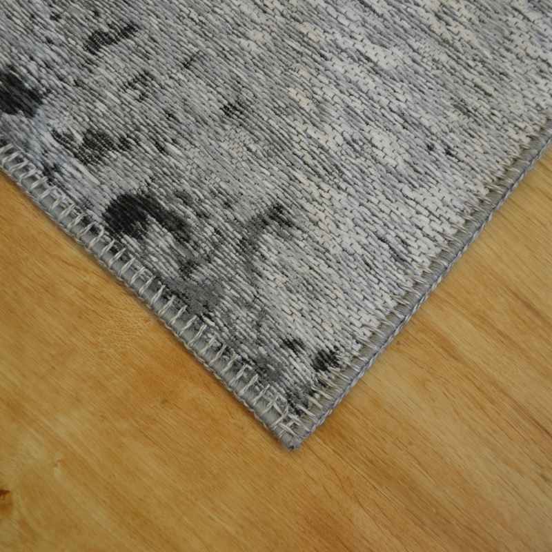 Bruges Abstract Rugs 97003 3006 in Cream Grey Cotton Chenille