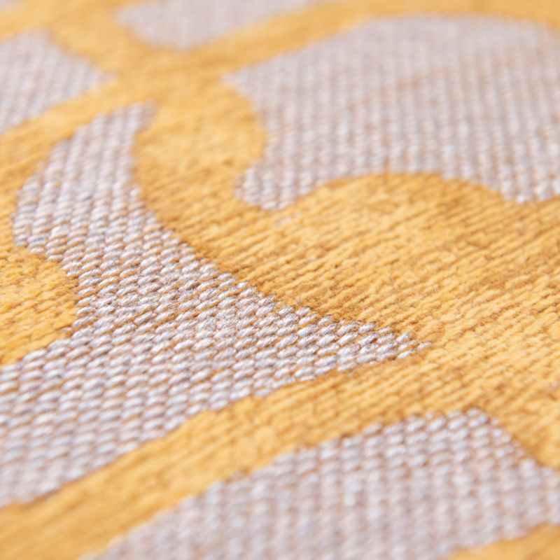 Louis De Poortere Mad Men Dedalo Circle Rugs 9205 in Yellow Scarab