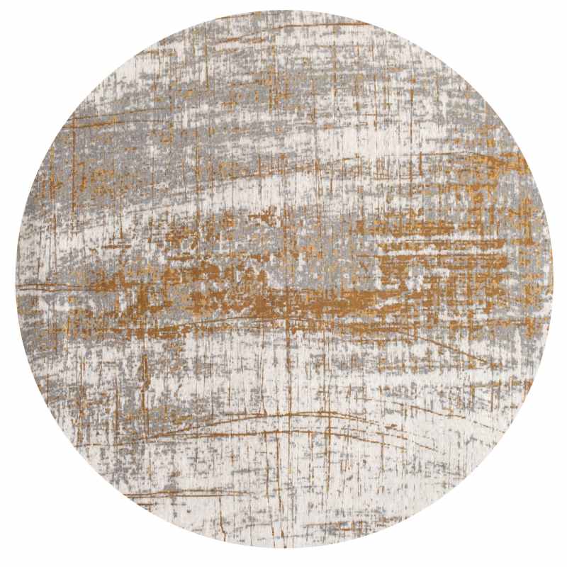 Louis De Poortere Mad Men Griff Circle Rugs 8419 in Columbus Gold