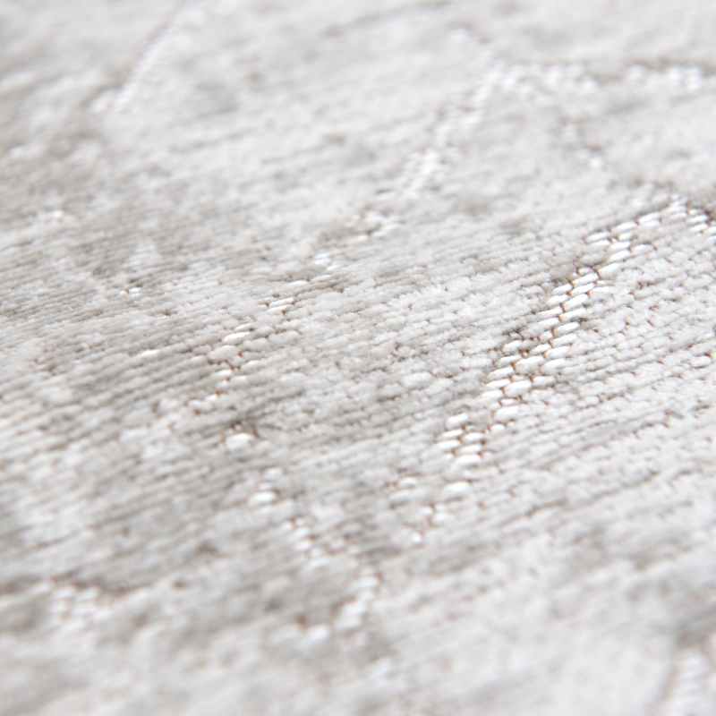 Louis De Poortere Mad Men Jacobs Ladder 8929 Circle Rug in White Plains