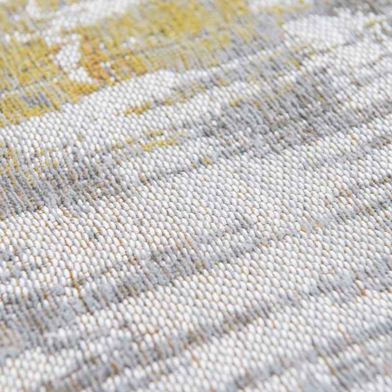 Louis De Poortere Atlantic Streaks 8715 Circle Rugs in Sea Bright Sunny