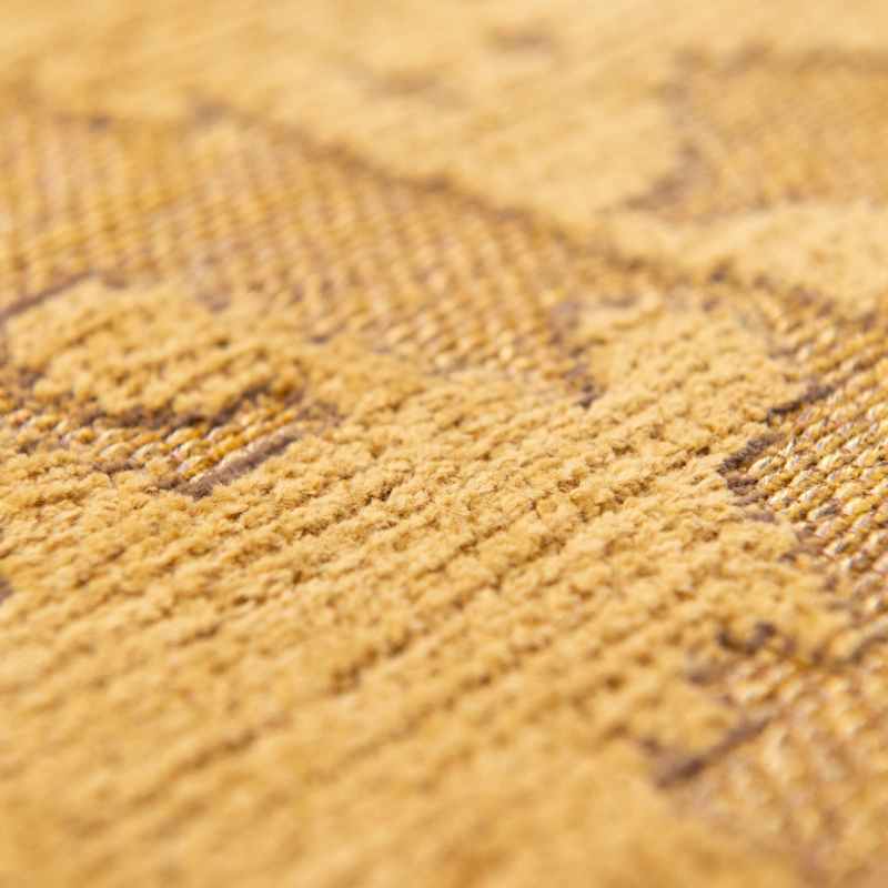 Louis De Poortere Structures Baobab 9201 Circle Rugs in Madagascar Gold