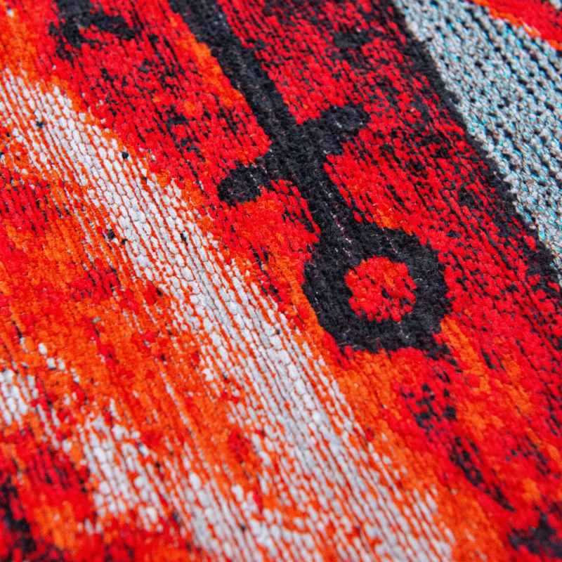 Louis De Poortere Designer Lobster Circle Rugs in 9389 Steam Red