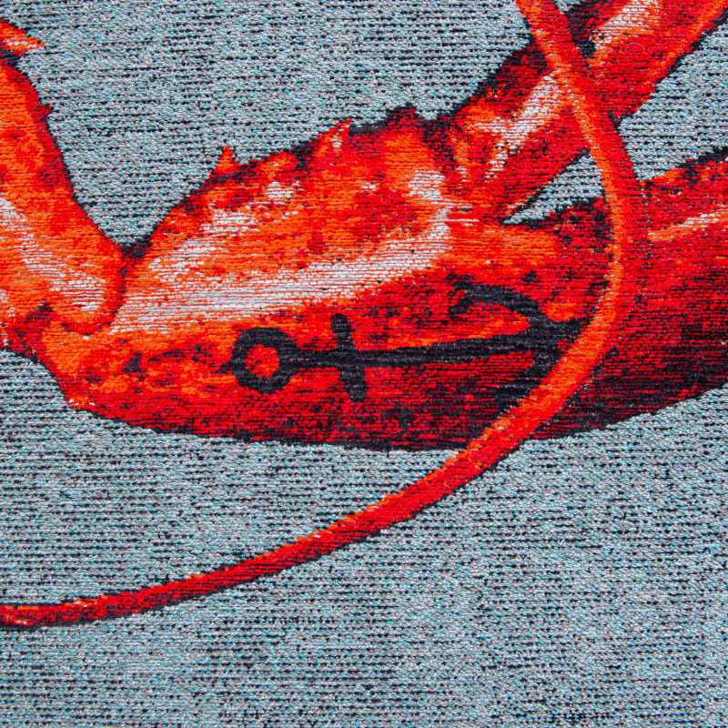 Louis De Poortere Designer Lobster Circle Rugs in 9389 Steam Red