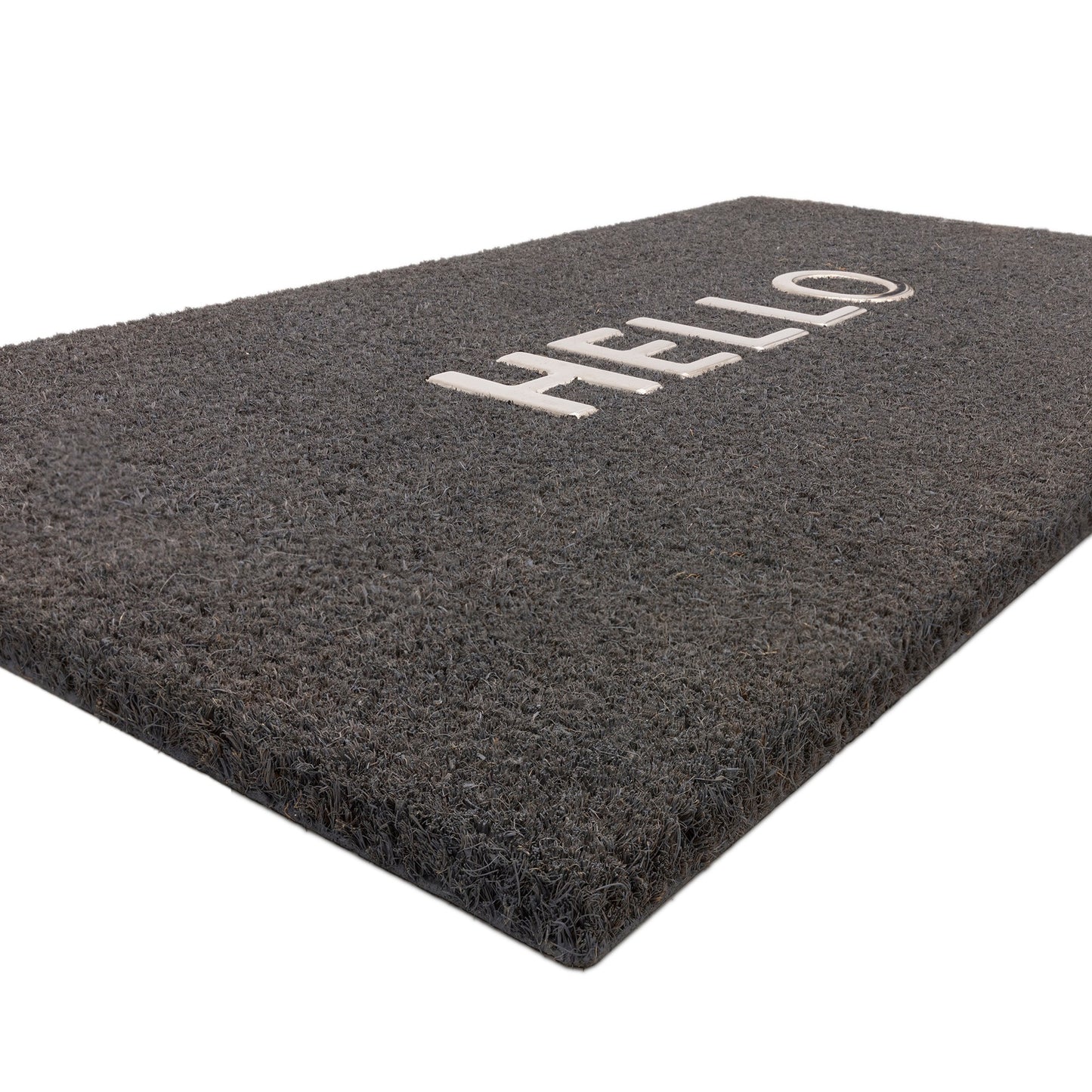 DM01 Plain Hello Coir Doormat in Grey