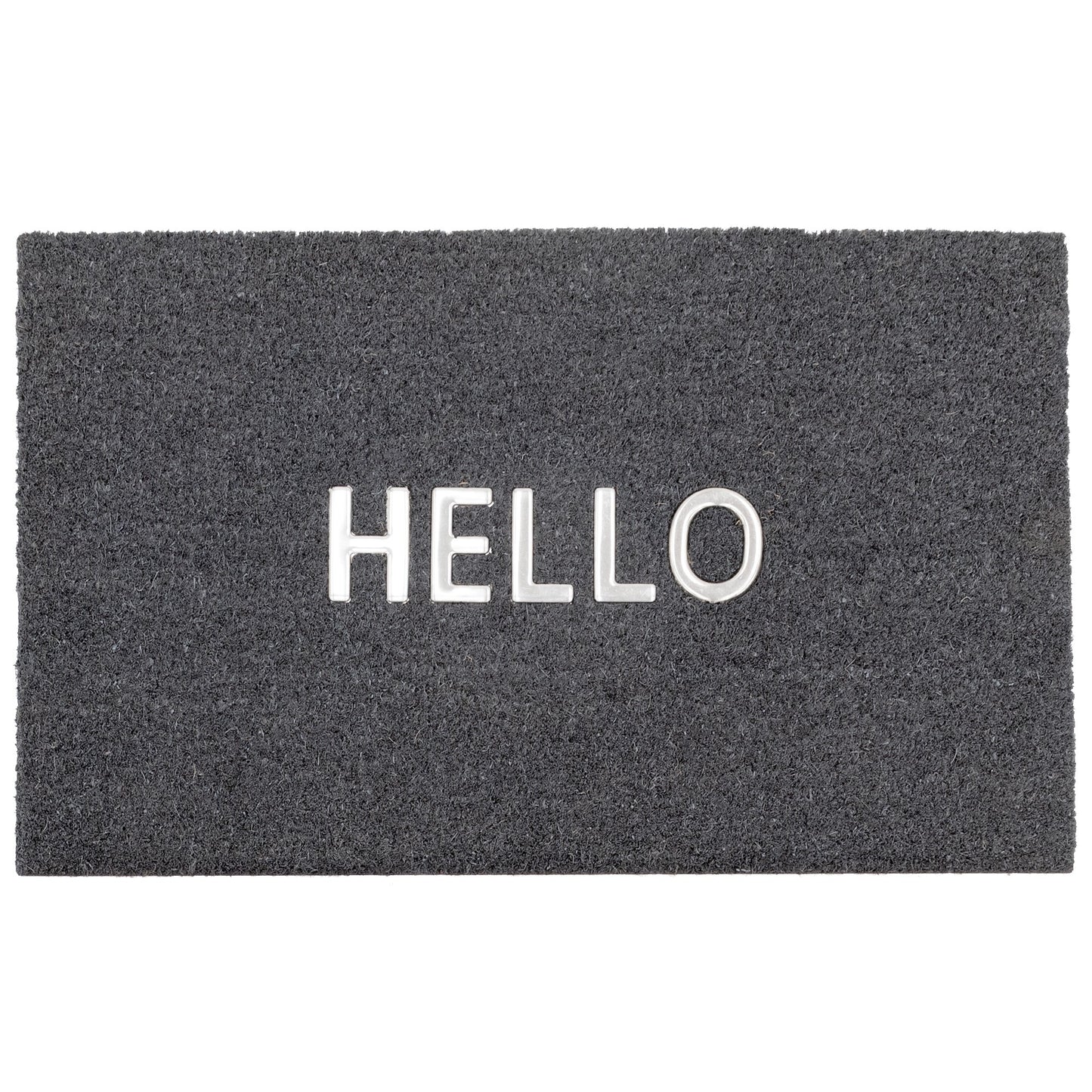 DM01 Plain Hello Coir Doormat in Grey