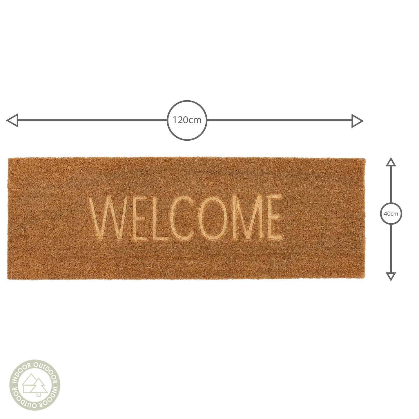 DM05 Plain Welcome Coir Doormat in Natural