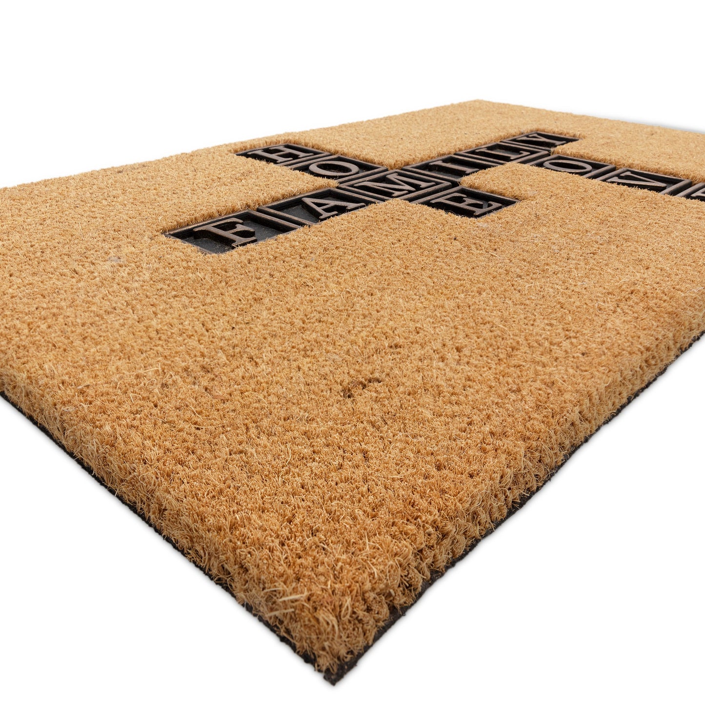 DM02 Home Family Love Coir Doormat in Natural