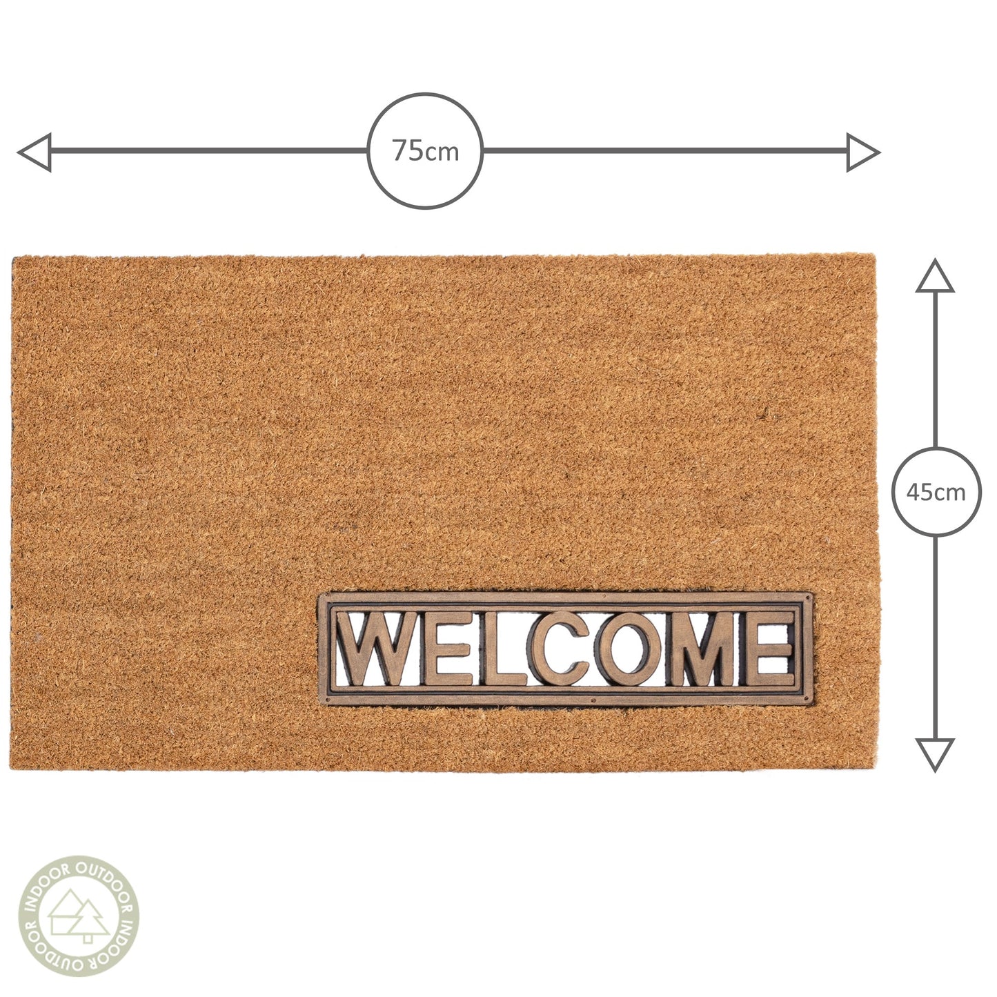 DM03 Plain Welcome Doormat in Natural