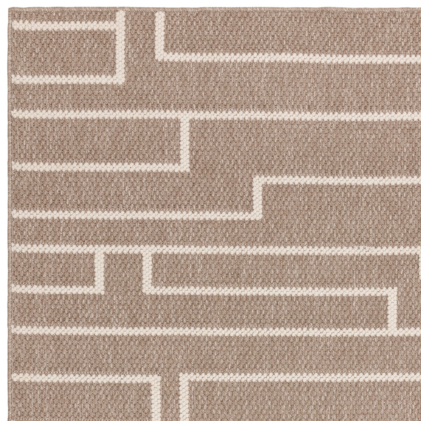 Camber Track Modern Textured Rugs in Sand Natural