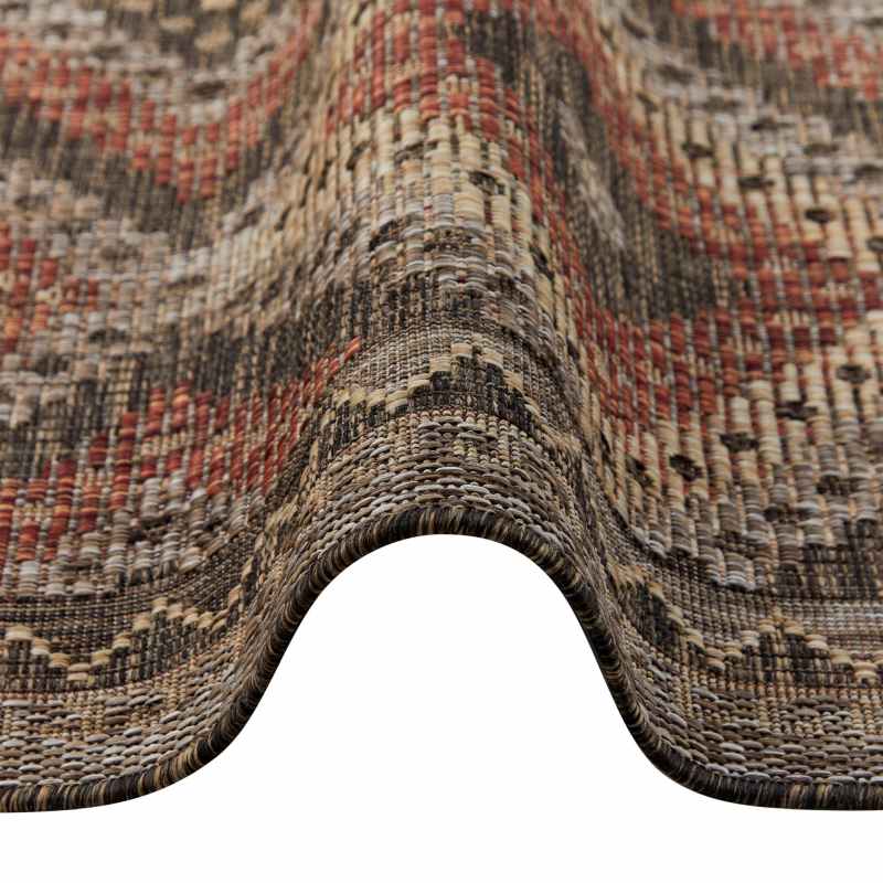 Sumac SUM101 Indoor Outdoor Rugs by Concept Looms in Brown Rust