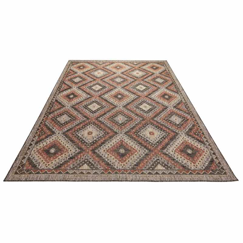 Sumac SUM101 Indoor Outdoor Rugs by Concept Looms in Brown Rust