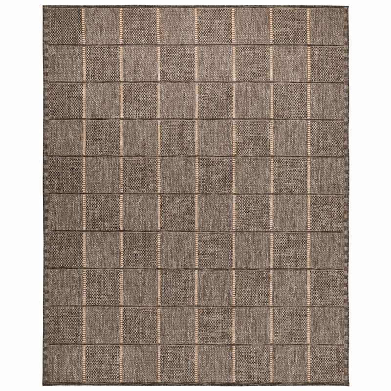Sumac SUM104 Indoor Outdoor Rugs by Concept Looms in Mocha Brown