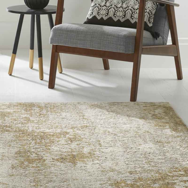 Rossa ROS03 Abstract Rug by Concept Looms in Ivory Beige
