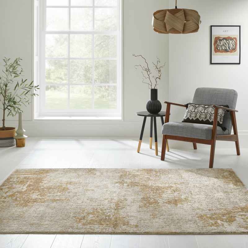 Rossa ROS03 Abstract Rug by Concept Looms in Ivory Beige