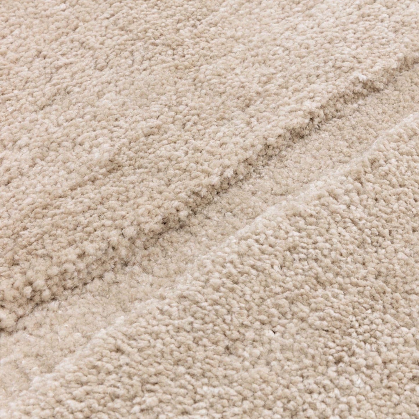 Horizon 2 Modern Geometric Textured Rugs in Sand Natural