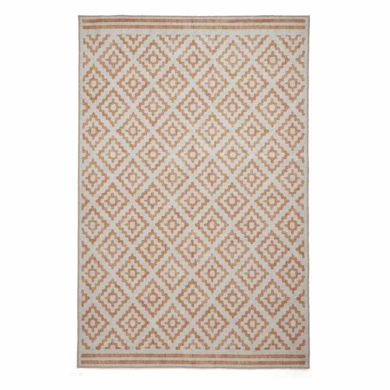 Coral H1058 Modern Washable Geometric Rugs in Yellow