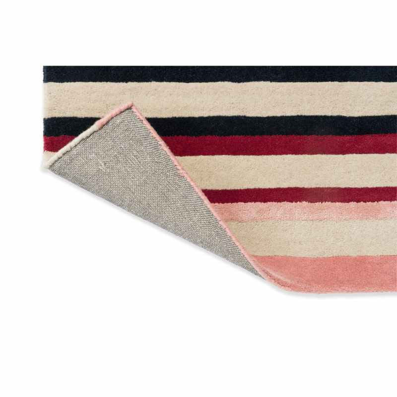 Calla Striped Rugs 143403 Pomegranate Clementine by Harlequin