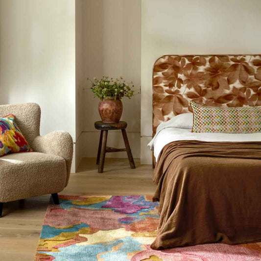 Foresta Abstract Rugs 143503 Rosewood Huckleberry by Harlequin