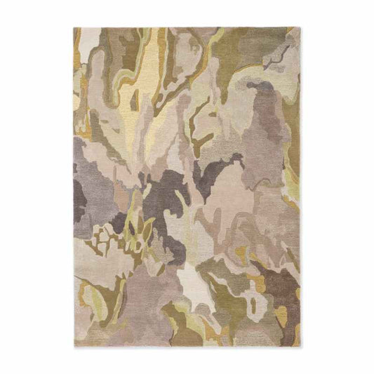 Foresta Abstract Rugs 143511 Pebble Sand by Harlequin