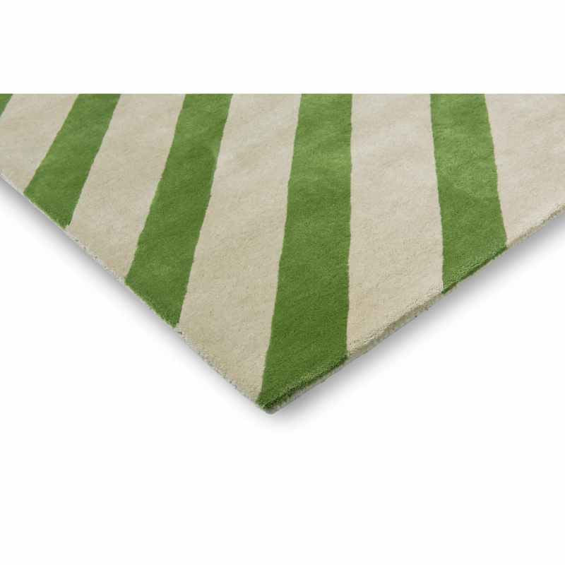 Paper Straw Contemporary Striped Wool Rugs 144317 Peridot by Harlequin x Sophie Robinson