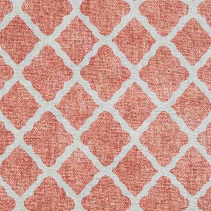 Coral H1063 Modern Washable Trellis Runner Rugs in Orange