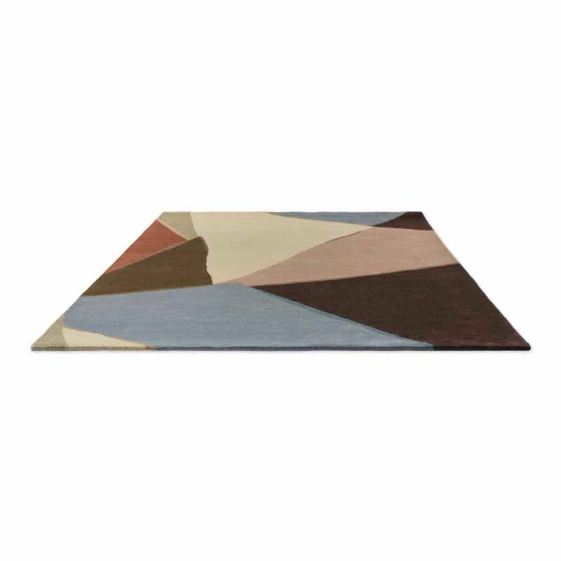 Sumi Reflect Abstract Wool Rugs 143705 Cornflour by Harlequin