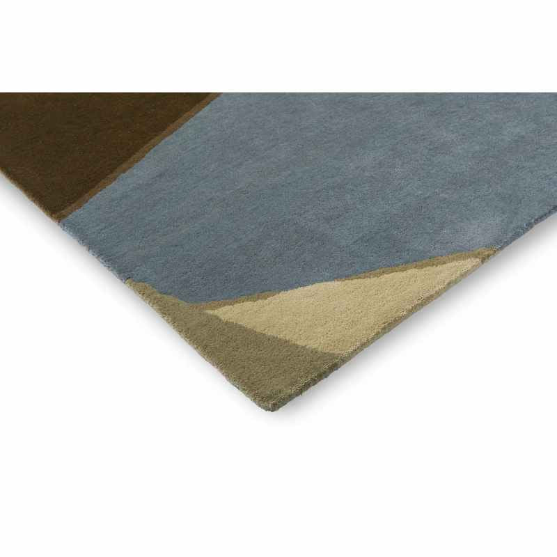 Sumi Reflect Abstract Wool Rugs 143705 Cornflour by Harlequin
