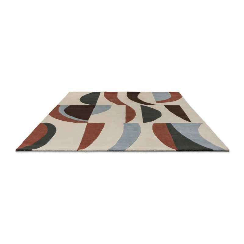 Torillo Abstract Wool Rugs 143905 Walnut Brown by Harlequin