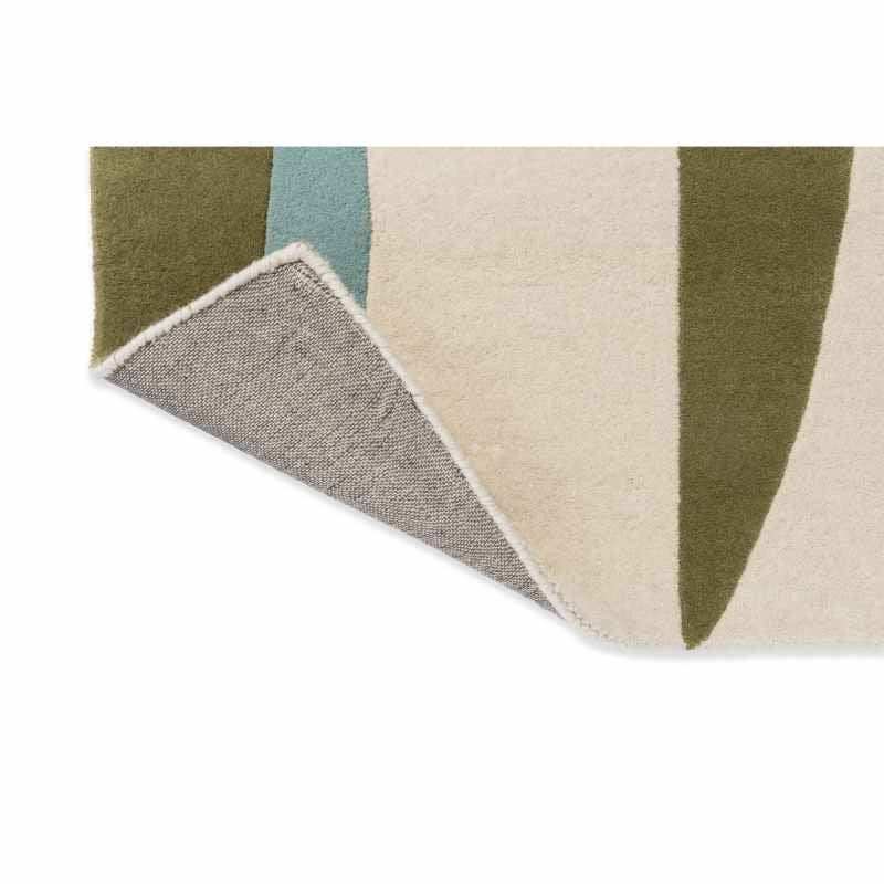 Torillo Abstract Wool Rugs 143907 Emerald Green by Harlequin