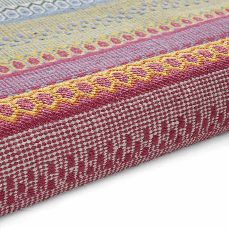 Cascade 29899 Modern Geometric Striped Rugs in Bright Multi