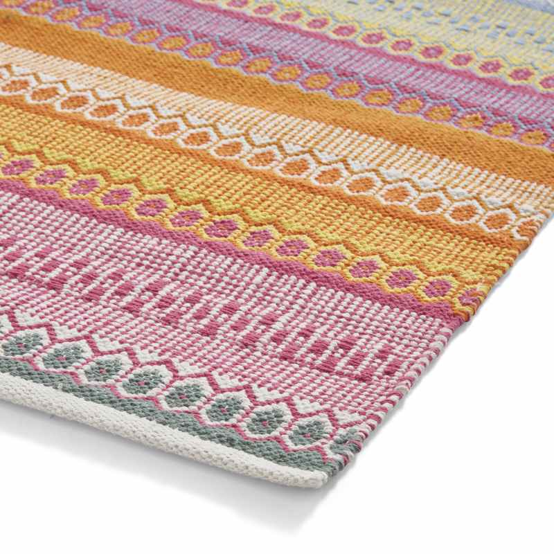 Cascade 29899 Modern Geometric Striped Rugs in Bright Multi