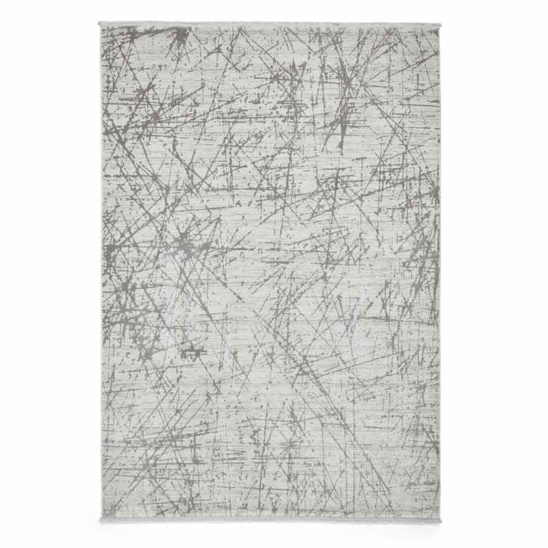 Mirage MR80 Modern Abstract Textured Metallic Rugs in Grey
