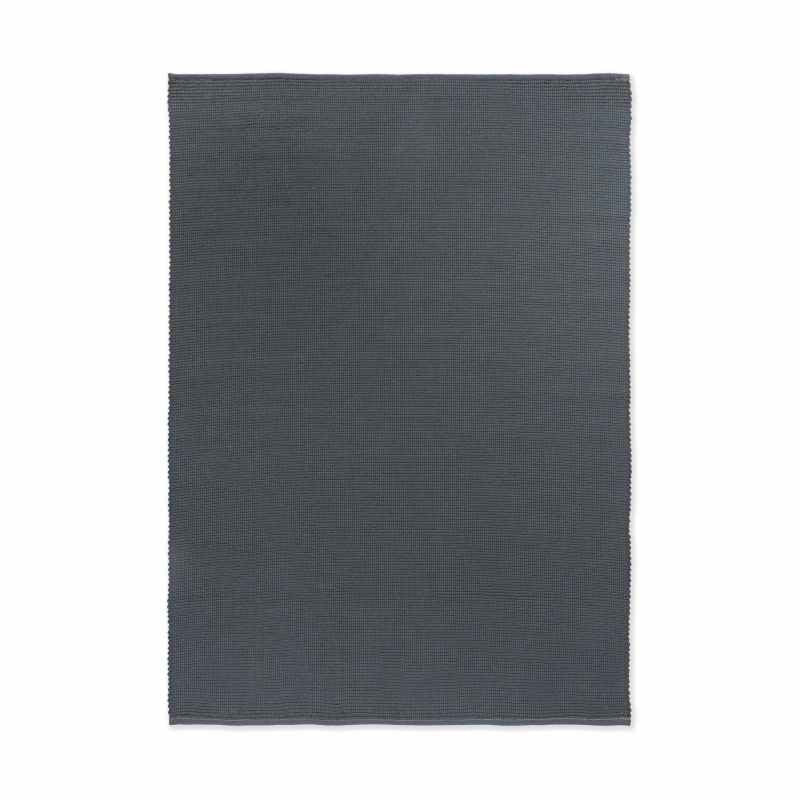 Grid Reversible Flatweave Rugs 129004 in Slate by Brink and Campman