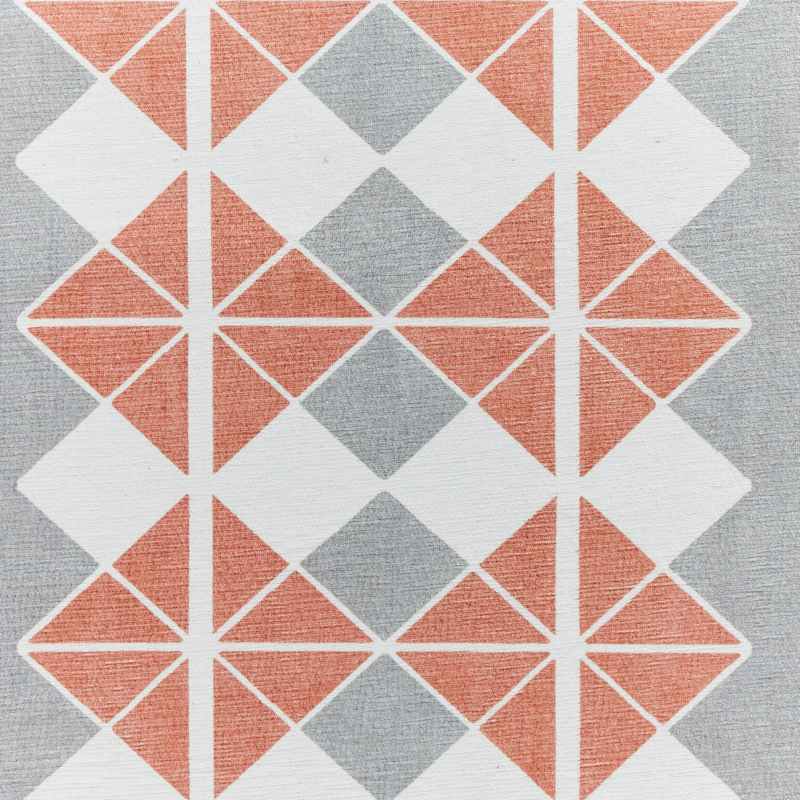 Victoria H1184 Modern Geometric Washable Rugs in Grey Orange