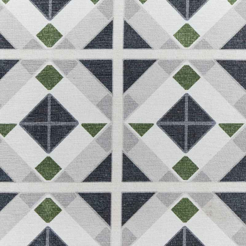 Victoria H1190 Modern Geometric Washable Rugs in Grey Green